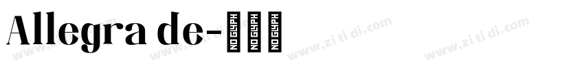 Allegra de字体转换